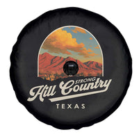 Hill Country Strong Spare Tire Cover Texas Support Retro Enchanted Rock - Wonder Print Shop