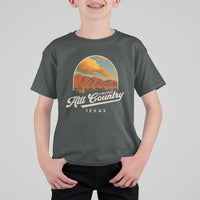 Hill Country Strong T Shirt For Kid Texas Support Retro Enchanted Rock - Wonder Print Shop