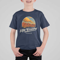 Hill Country Strong T Shirt For Kid Texas Support Retro Enchanted Rock - Wonder Print Shop