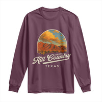 Hill Country Strong Long Sleeve Shirt Texas Support Retro Enchanted Rock - Wonder Print Shop