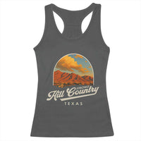 Hill Country Strong Racerback Tank Top Texas Support Retro Enchanted Rock - Wonder Print Shop