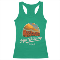 Hill Country Strong Racerback Tank Top Texas Support Retro Enchanted Rock - Wonder Print Shop
