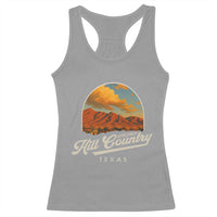 Hill Country Strong Racerback Tank Top Texas Support Retro Enchanted Rock - Wonder Print Shop