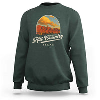 Hill Country Strong Sweatshirt Texas Support Retro Enchanted Rock - Wonder Print Shop