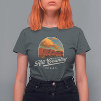 Hill Country Strong T Shirt For Women Texas Support Retro Enchanted Rock - Wonder Print Shop