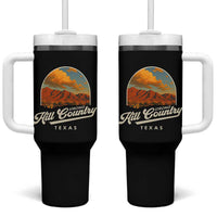 Hill Country Strong Tumbler With Handle Texas Support Retro Enchanted Rock - Wonder Print Shop