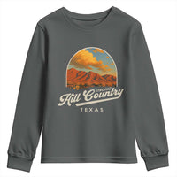 Hill Country Strong Youth Sweatshirt Texas Support Retro Enchanted Rock - Wonder Print Shop