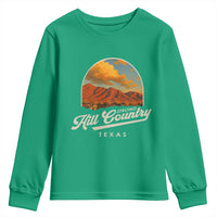 Hill Country Strong Youth Sweatshirt Texas Support Retro Enchanted Rock - Wonder Print Shop