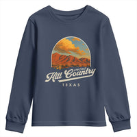 Hill Country Strong Youth Sweatshirt Texas Support Retro Enchanted Rock - Wonder Print Shop