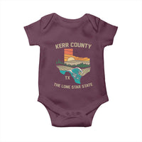Kerr County Texas Baby Onesie Retro Hill Country Nature Scene Outdoors - Wonder Print Shop