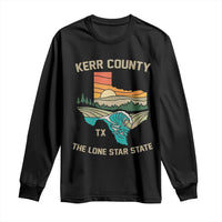 Kerr County Texas Long Sleeve Shirt Retro Hill Country Nature Scene Outdoors - Wonder Print Shop