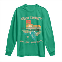 Kerr County Texas Long Sleeve Shirt Retro Hill Country Nature Scene Outdoors - Wonder Print Shop