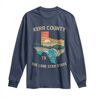 Kerr County Texas Long Sleeve Shirt Retro Hill Country Nature Scene Outdoors - Wonder Print Shop