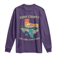 Kerr County Texas Long Sleeve Shirt Retro Hill Country Nature Scene Outdoors - Wonder Print Shop