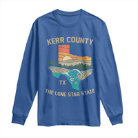 Kerr County Texas Long Sleeve Shirt Retro Hill Country Nature Scene Outdoors - Wonder Print Shop