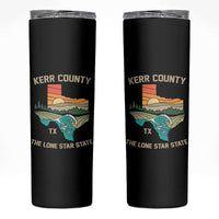 Kerr County Texas Skinny Tumbler Retro Hill Country Nature Scene Outdoors - Wonder Print Shop