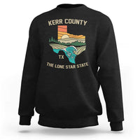 Kerr County Texas Sweatshirt Retro Hill Country Nature Scene Outdoors - Wonder Print Shop