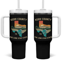 Kerr County Texas Tumbler With Handle Retro Hill Country Nature Scene Outdoors - Wonder Print Shop