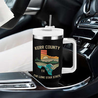 Kerr County Texas Tumbler With Handle Retro Hill Country Nature Scene Outdoors - Wonder Print Shop