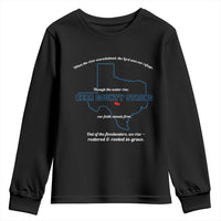 Kerr County Strong Christian Youth Sweatshirt Texas Faith Hope Resilient Texans - Wonder Print Shop