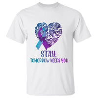 Suicide Prevention Awareness T Shirt Stay Mental Health Suicide Prevention Support Semicolon - Wonder Print Shop