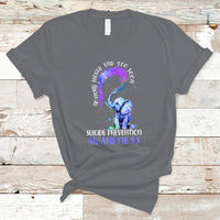 Suicide Prevention Awareness T Shirt No Story Should End Teal Purple Ribbon Suicide Prevention - Wonder Print Shop