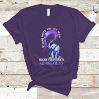 Suicide Prevention Awareness T Shirt No Story Should End Teal Purple Ribbon Suicide Prevention - Wonder Print Shop