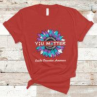 Suicide Prevention Awareness T Shirt You Matter Sunflower Semicolon Suicide Prevention Awareness - Wonder Print Shop
