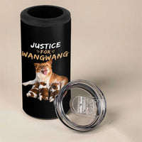 Justice For Wangwang Mother Dog Newborn Puppies 4 in 1 Can Cooler Tumbler Animal Rights Awareness Graphic