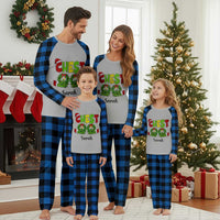 Personalized Christmas Matching Couple Plaid Pajama Set Custom Name Chestnuts Xmas Funny Chest - Wonder Print Shop
