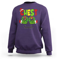 Personalized Christmas Matching Couple Sweatshirt Custom Name Chestnuts Xmas Funny Chest - Wonder Print Shop
