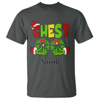 Personalized Christmas Matching Couple T Shirt Custom Name Chestnuts Xmas Funny Chest - Wonder Print Shop