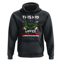 Personalized Funny Christmas Lover Hoodie Custom Kids Name Skeleton Hand Heart