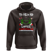 Personalized Funny Christmas Lover Hoodie Custom Kids Name Skeleton Hand Heart