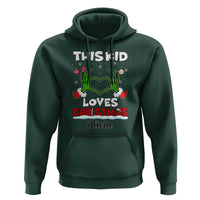 Personalized Funny Christmas Lover Hoodie Custom Kids Name Skeleton Hand Heart