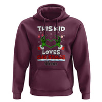 Personalized Funny Christmas Lover Hoodie Custom Kids Name Skeleton Hand Heart