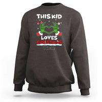 Personalized Funny Christmas Lover Sweatshirt Custom Kids Name Skeleton Hand Heart - Wonder Print Shop