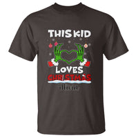 Personalized Funny Christmas Lover T Shirt Custom Kids Name Skeleton Hand Heart - Wonder Print Shop
