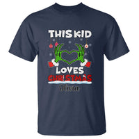 Personalized Funny Christmas Lover T Shirt Custom Kids Name Skeleton Hand Heart - Wonder Print Shop