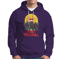 Mothman Christmas Hoodie Funny Merry Mothmas Cryptid Xmas Santa - Wonder Print Shop