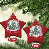 Dancing Skeleton Xmas Christmas Ornament When You're Dead Inside But It's Christmas - Wonder Print Shop