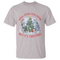 Dancing Skeleton Xmas T Shirt When You're Dead Inside But It's Christmas - Wonder Print Shop