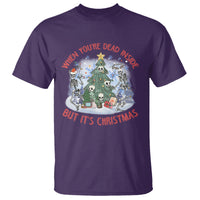 Dancing Skeleton Xmas T Shirt When You're Dead Inside But It's Christmas - Wonder Print Shop