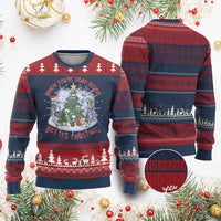 Dancing Skeleton Xmas Ugly Christmas Sweater When You're Dead Inside But It's Christmas - Wonder Print Shop