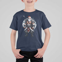 Epic Viking Santa Christmas T Shirt For Kid Barbarian Style Holiday Warrior Claus - Wonder Print Shop