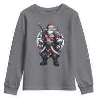 Epic Viking Santa Christmas Youth Sweatshirt Barbarian Style Holiday Warrior Claus - Wonder Print Shop