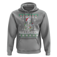 Funny Skeleton Christmas Hoodie I Prefer Halloween Spooky Xmas Holiday - Wonder Print Shop