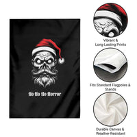 Creepy Christmas Skull Garden Flag Ho Ho Ho Horror Santa Gothic Holiday - Wonder Print Shop