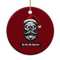 Creepy Christmas Skull Ceramic Ornament Ho Ho Ho Horror Santa Gothic Holiday - Wonder Print Shop