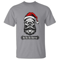 Creepy Christmas Skull T Shirt Ho Ho Ho Horror Santa Gothic Holiday - Wonder Print Shop